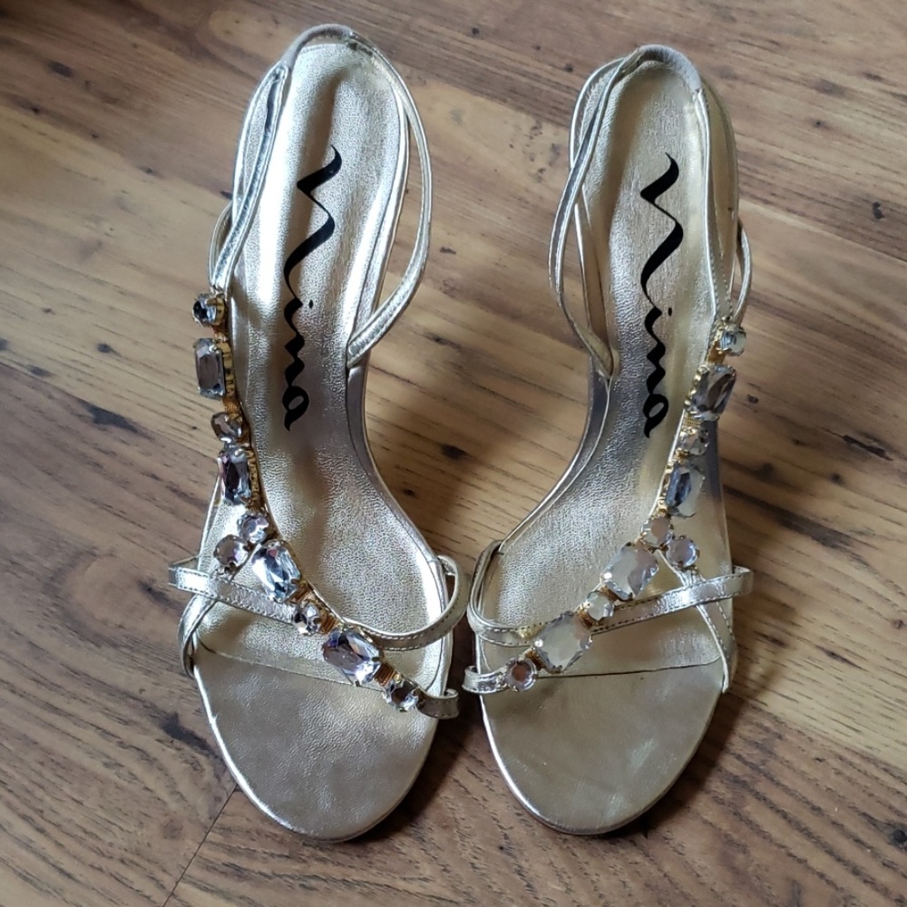 Nina Rhinestone Bling High Heel Sandal